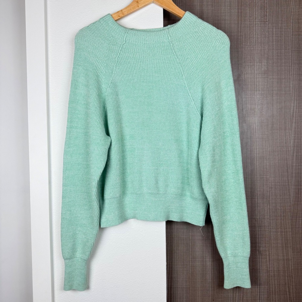 Free People Mint Too Good‎ Mock Neck Pullover Sweater Opaline - Picture 4 of 14